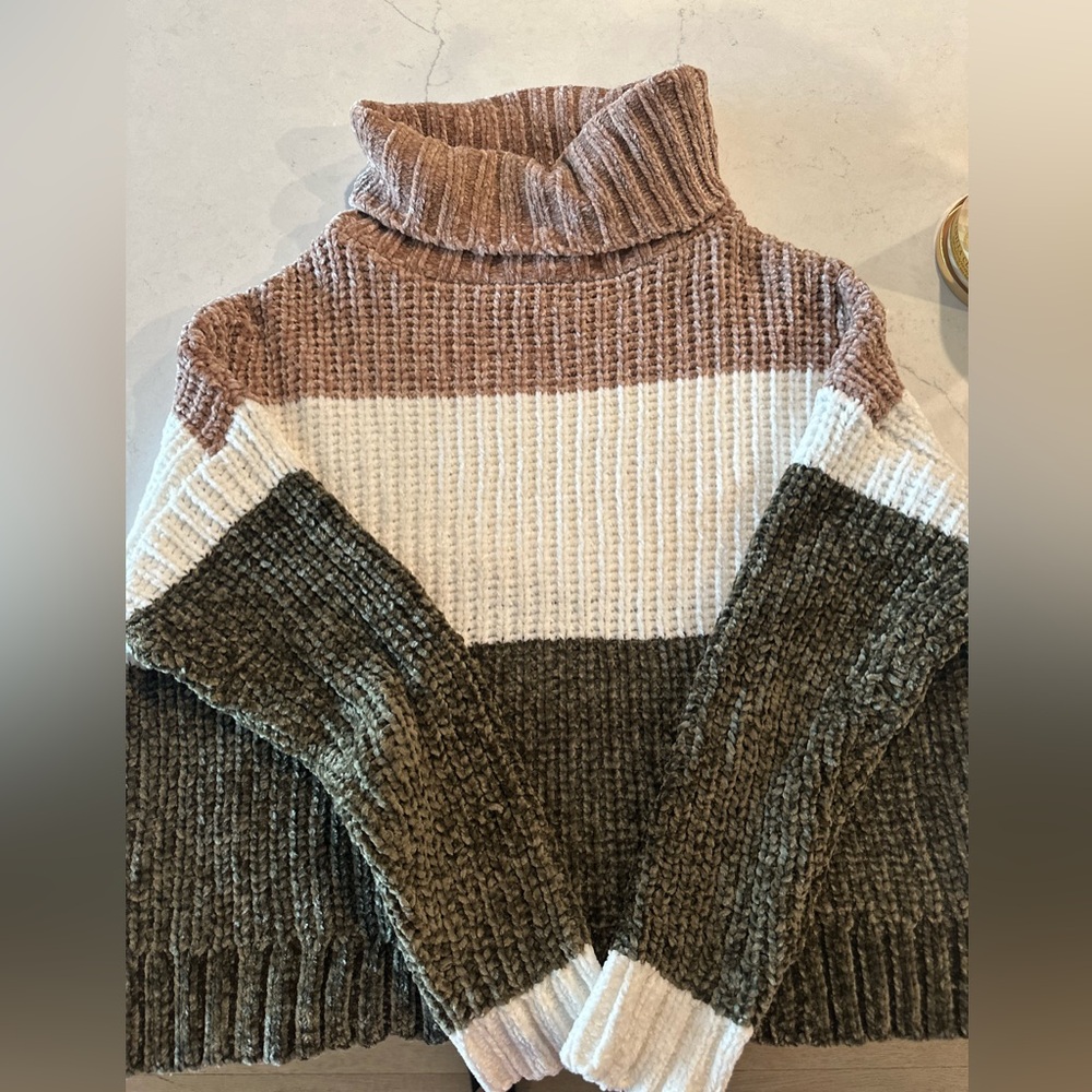 Poof! Multicolor Turtleneck Sweater